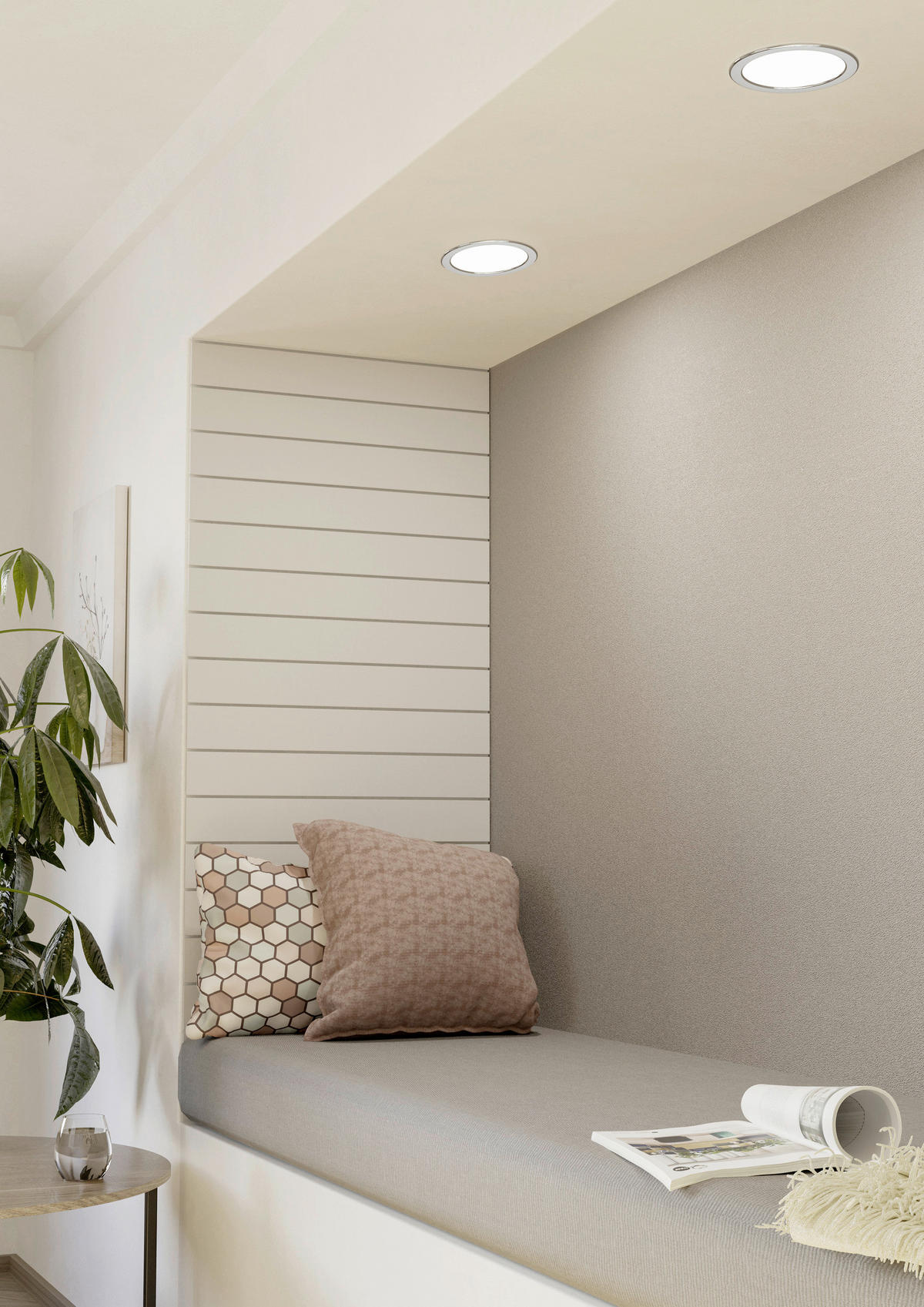 LED-EINBAUSPOT Fueva5 16,6 cm  - Chromfarben/Weiß, Basics, Kunststoff/Metall (16,6cm) - Celina