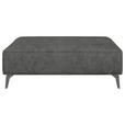 HOCKER in Textil Dunkelgrau  - Dunkelgrau/Schwarz, MODERN, Textil/Metall (130/44/85cm) - Carryhome