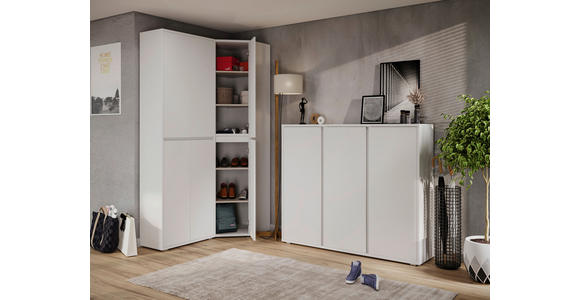 ECKSCHRANK 60/210/60 cm Weiß  - Weiß, KONVENTIONELL, Holzwerkstoff (60/210/60cm) - Xora