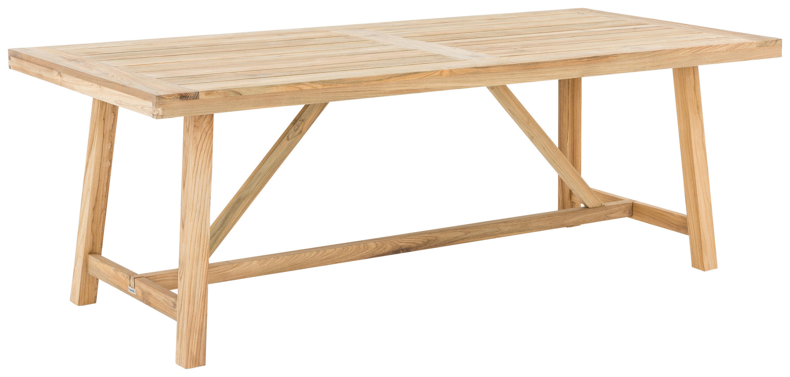 GARTENTISCH 220/100/76 cm Holz rechteckig  - Teakfarben, Natur, Holz (220/100/76cm) - Ambia Garden