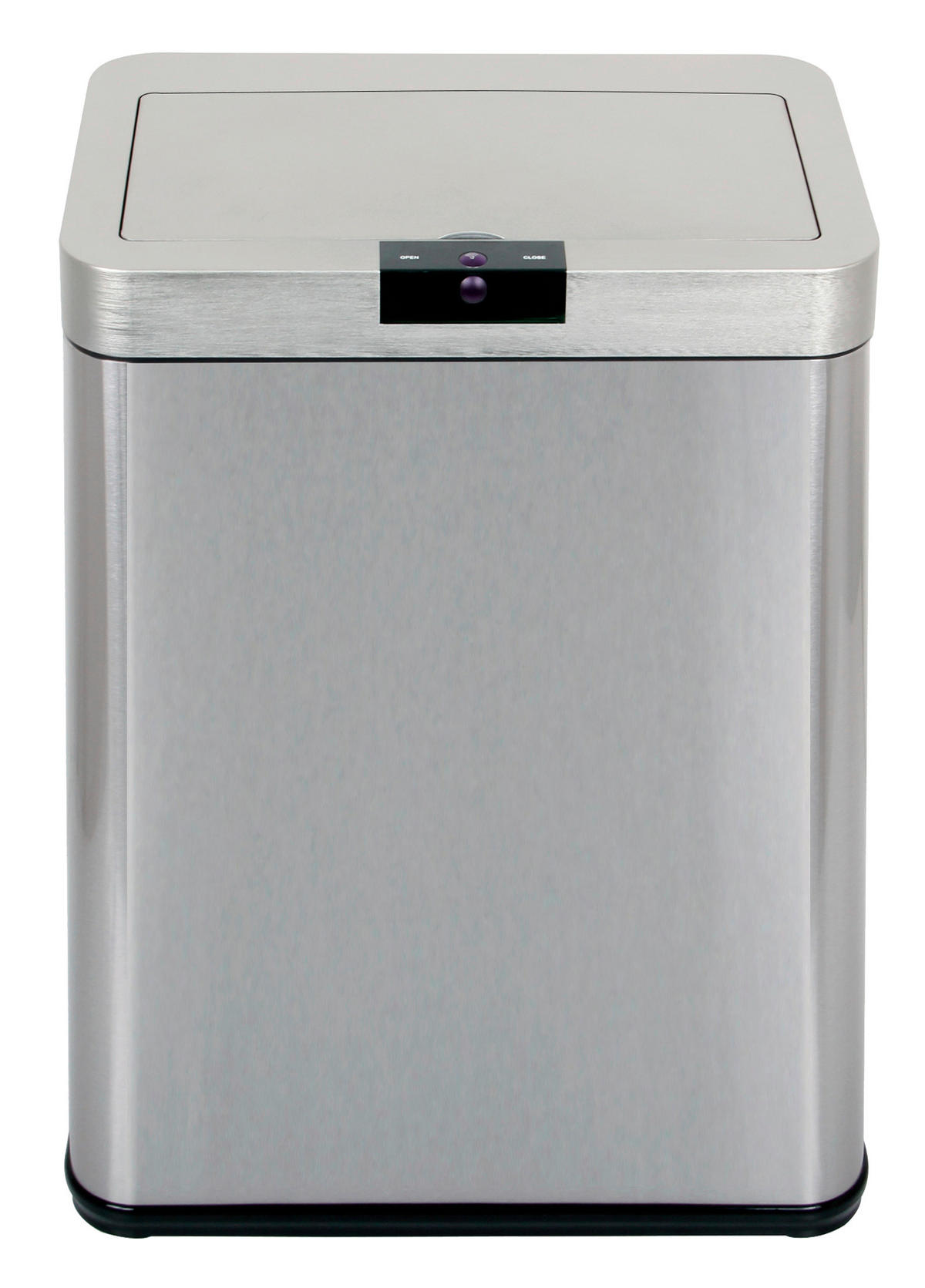 ABFALLEIMER 48 L  - Silberfarben/Schwarz, Trend, Kunststoff/Metall (40.3/25.3/57.4cm) - Echtwerk