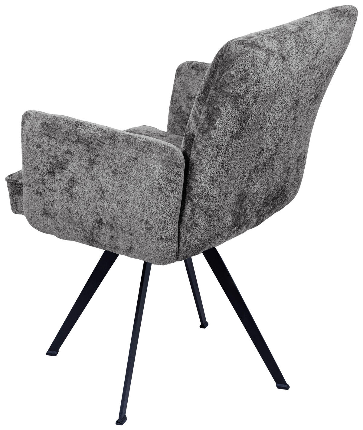 ARMLEHNSTUHL  in Eisen Teddystoff  - Schwarz/Braun, Design, Textil/Metall (64/87/71cm) - Welnova