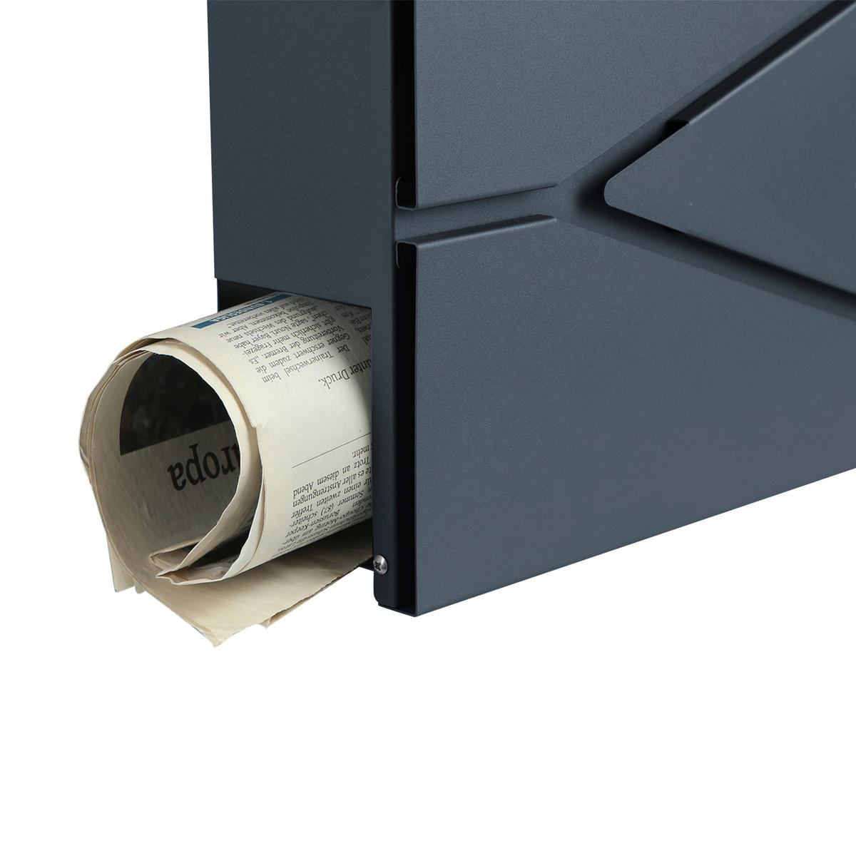 BRIEFKASTEN Grau  - Grau, Basics, Metall (37/37/10,5cm)