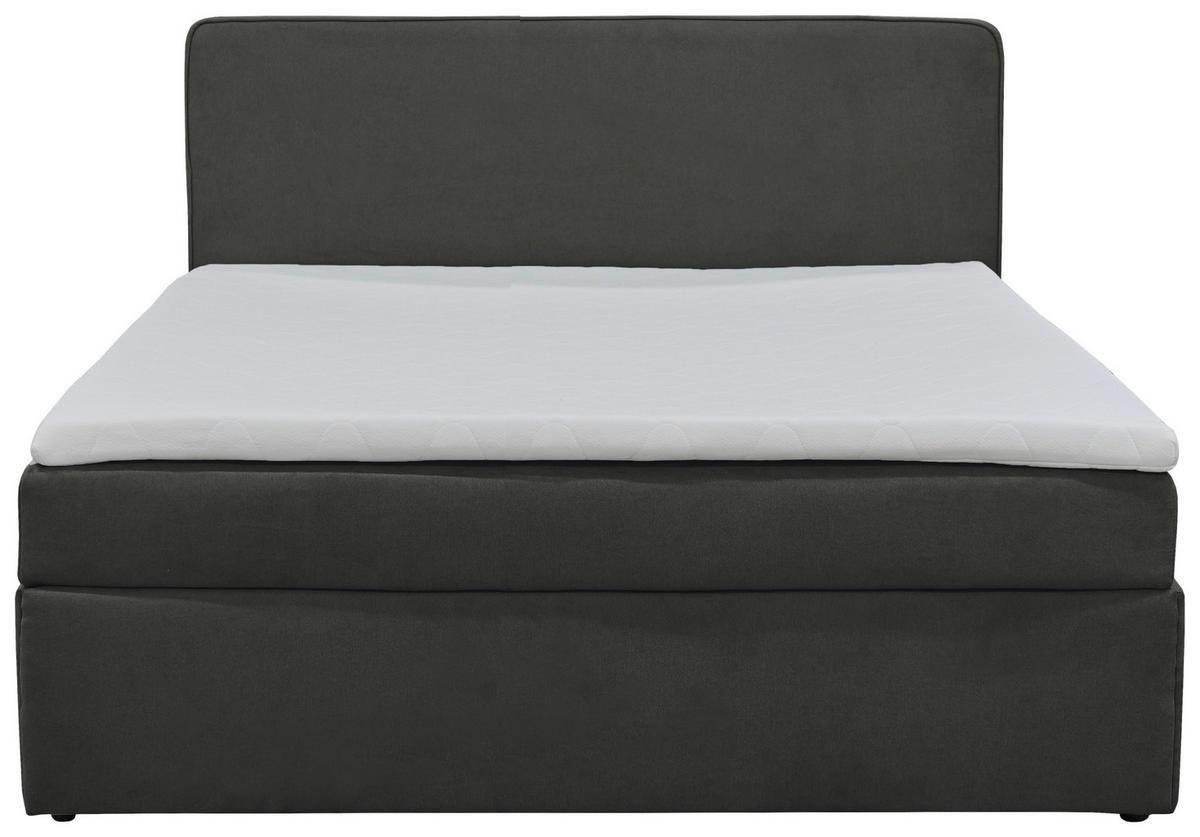 BOXBETT 180/200 cm  in Anthrazit  - Anthrazit/Schwarz, Modern, Holz/Kunststoff (180/200cm) - MID.YOU