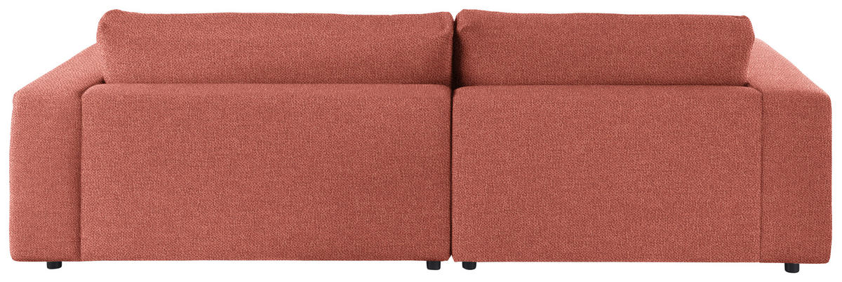 ECKSOFA in Flachgewebe Orange  - Schwarz/Orange, Design, Kunststoff/Textil (190/270cm) - Lomoco