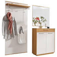 GARDEROBE 3-teilig  in 180/195/37 cm  - Eichefarben/Weiß, Design, Holz/Holzwerkstoff (180/195/37cm) - Novel