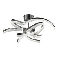 LED-DECKENLEUCHTE SUND 53/65 cm   - Nickelfarben, Design, Metall (53/65cm) - Fischer & Honsel