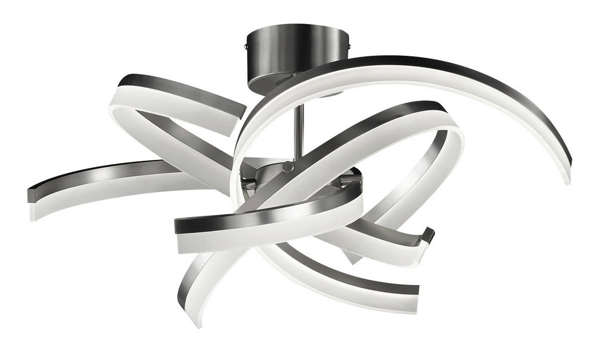 LED-DECKENLEUCHTE SUND 53/65 cm   - Nickelfarben, Design, Metall (53/65cm) - Fischer & Honsel