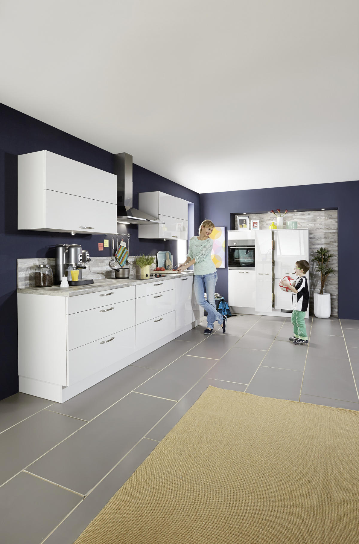EINBAUKÜCHE   - Weiß, MODERN, Holzwerkstoff - Celina