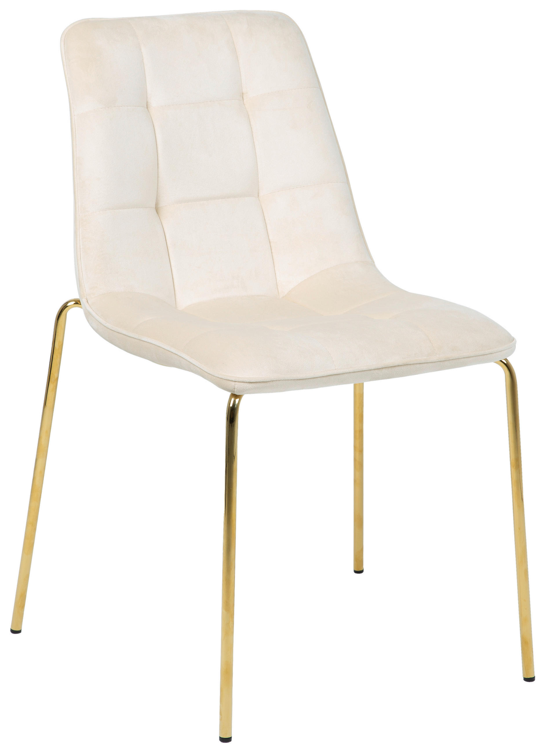 Scaun din lemn, metal, textil, bej