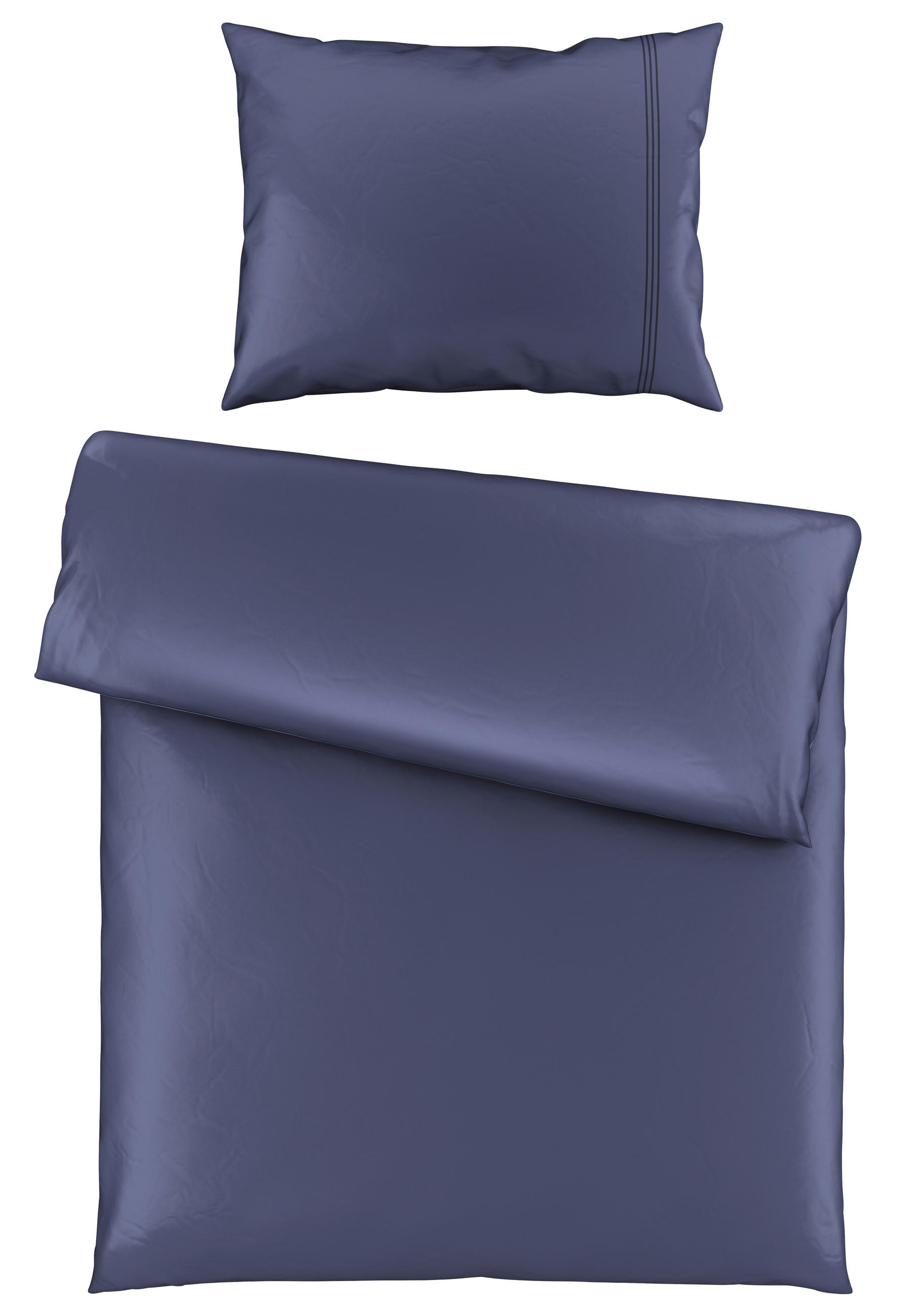 POSTEĽNÁ BIELIZEŇ, satén, modrá, 140/200 cm - modrá, Natur, textil (140/200cm) - Bio:Vio