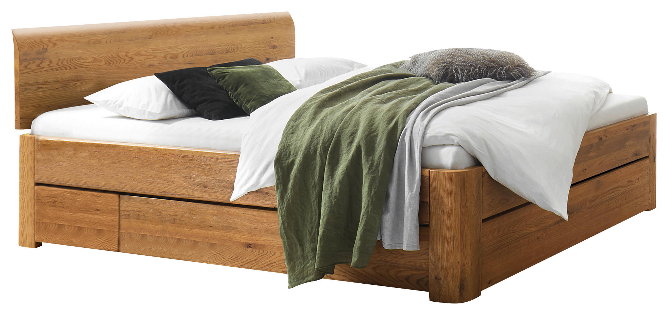 STAURAUMBETT 200/200 cm  in Wildeiche  - Wildeiche, Design, Holz (200/200cm) - Hasena