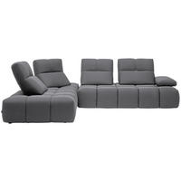 ECKSOFA in Struktur Grau  - Schwarz/Grau, Design, Kunststoff/Textil (233/313cm) - Emilio Belluti