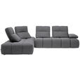 ECKSOFA in Struktur Grau  233/313 cm  - Schwarz/Grau, Design, Kunststoff/Textil (233/313cm) - Emilio Belluti