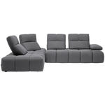 ECKSOFA in Struktur Grau  233/313 cm  - Schwarz/Grau, Design, Kunststoff/Textil (233/313cm) - Emilio Belluti