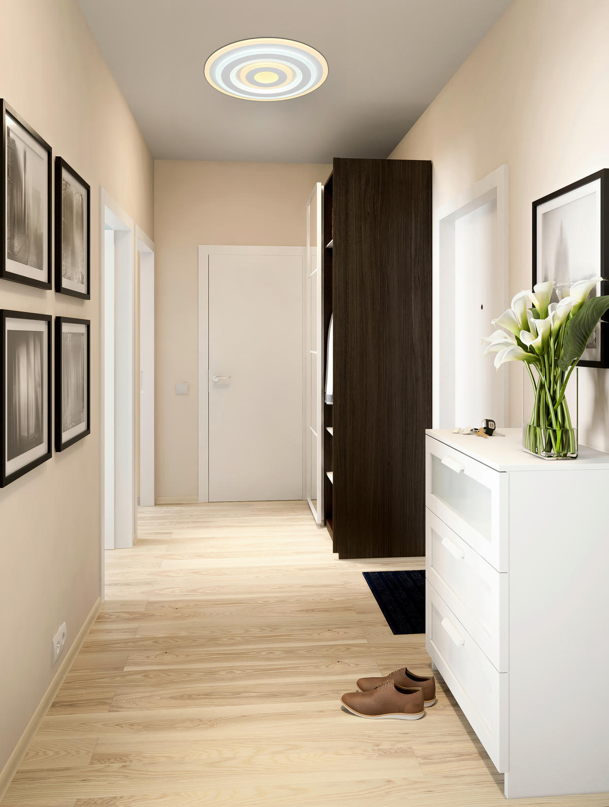 LED-DECKENLEUCHTE  40/5 cm    - Weiss/Opal, Konventionell, Kunststoff/Metall (40/5cm) - Globo