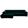 ECKSOFA Mikrofaser Opal  - Silberfarben/Opal, Design, Textil/Metall (190/335cm) - Beldomo Speed