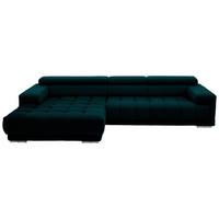 ECKSOFA Mikrofaser Opal  - Silberfarben/Opal, Design, Textil/Metall (190/335cm) - Beldomo Speed