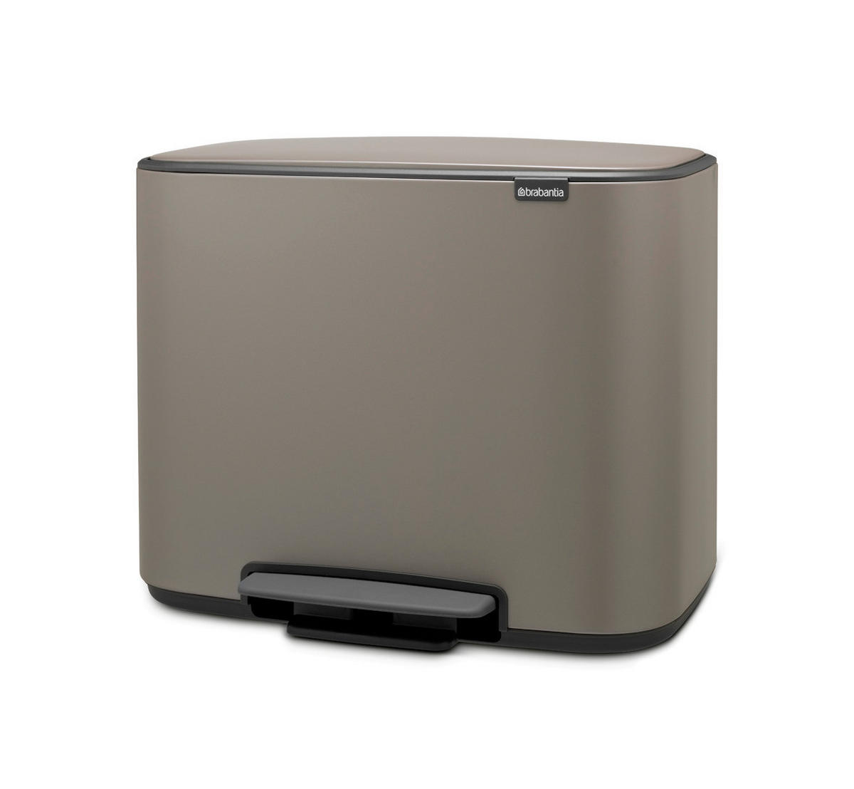 ODPADKOVÝ KOŠ  33 l - šedá/černá, Design, kov/plast (54/44/36,5cm) - Brabantia