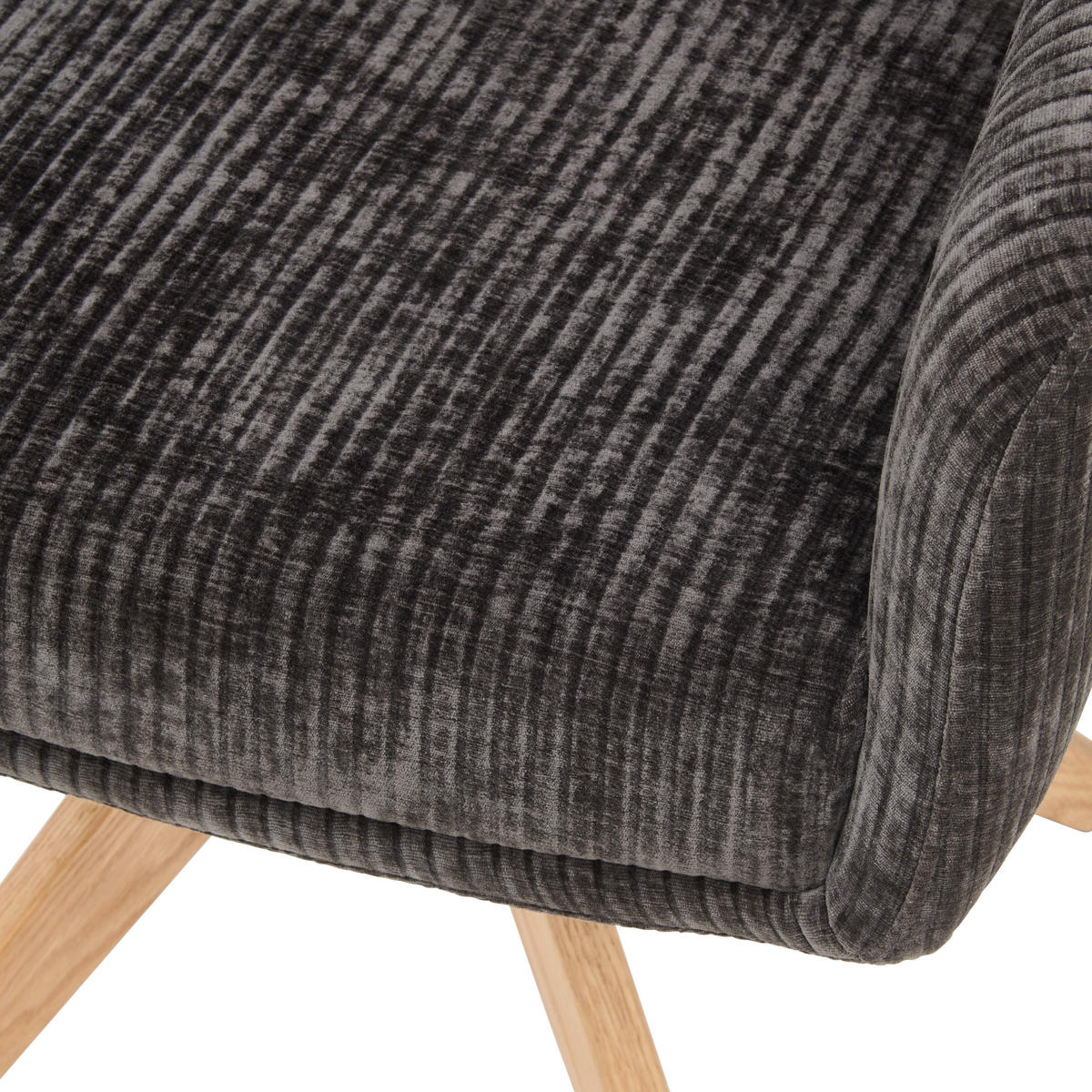 ARMLEHNSTUHL in Holz, Metall, Textil Anthrazit  - Anthrazit/Naturfarben, KONVENTIONELL, Holz/Textil (60/90/69cm) - Livetastic
