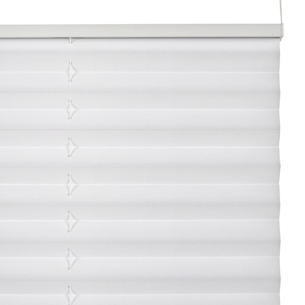 PLISSEE  halbtransparent   50/130 cm  - Weiß, Basics, Textil (50/130cm) - Boxxx