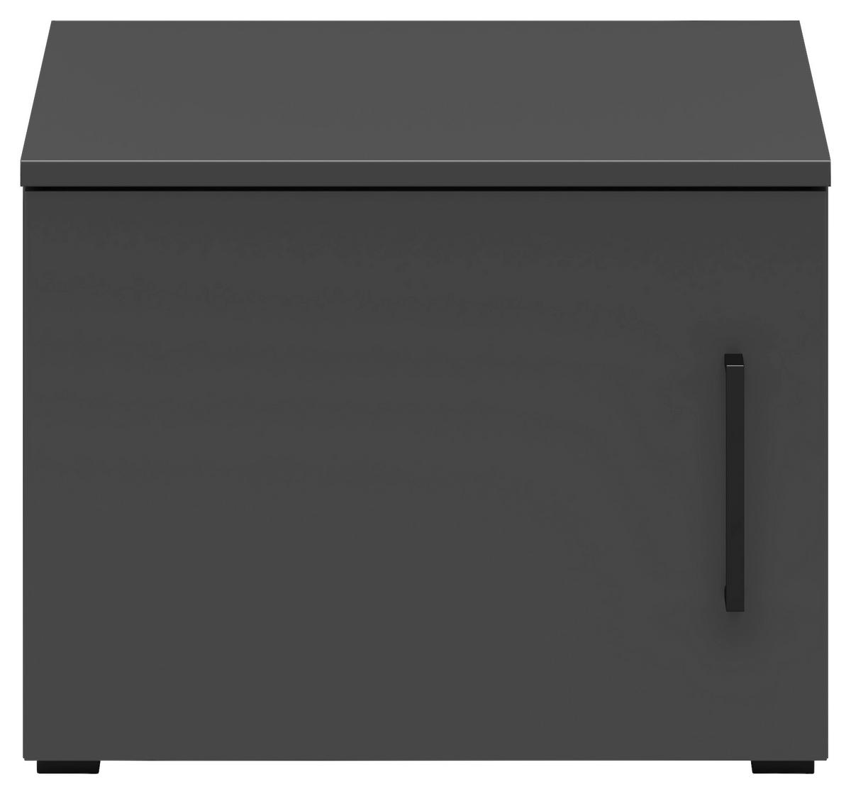 AUFSATZSCHRANK 45/35/40 cm   - Schwarz/Graphitfarben, Modern, Holzwerkstoff/Kunststoff (45/35/40cm) - Carryhome
