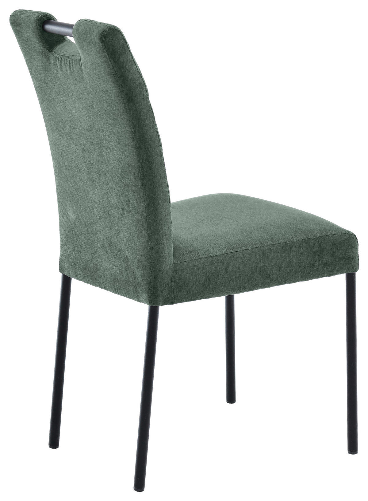 STUHL Webstoff Dunkelgrün  - Dunkelgrün/Schwarz, KONVENTIONELL, Textil/Metall (46/91/61cm) - Carryhome