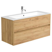 WASCHTISCHKOMBI  - Eichefarben/Weiß, MODERN, Holzwerkstoff/Stein (120/58,5/46,6cm) - MID.YOU