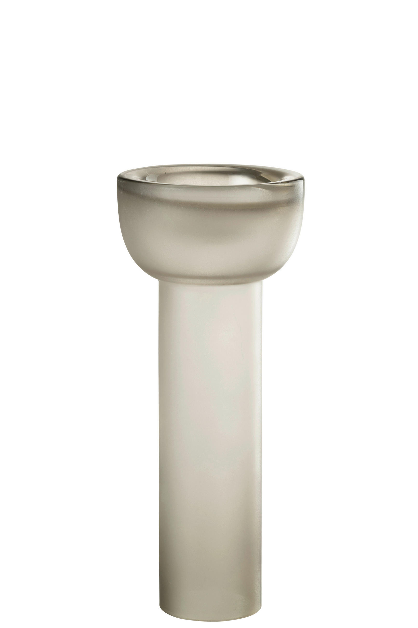 VASE  - Greige, Natur, Glas (16/16/38cm) - Ambia Home