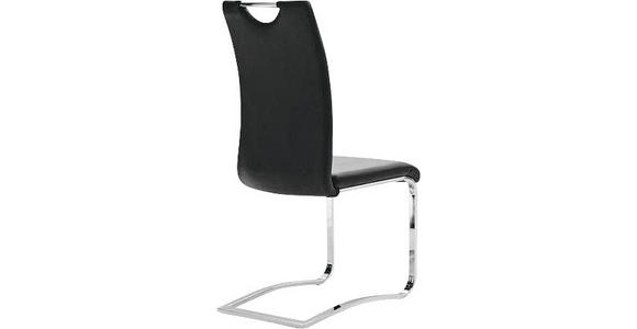 SCHWINGSTUHL in Lederlook - Schwarz, Design, Textil/Metall (43/100/57cm) - Carryhome
