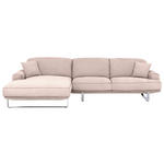 ECKSOFA Lesina in Webstoff Rosa  184/304 cm  - Rosa, Design, Textil/Metall (184/304cm) - Dieter Knoll