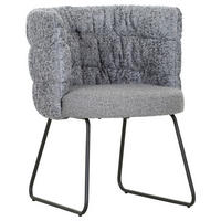 STUHL - Greige/Schwarz, Design, Textil/Metall (62/80/62cm) - Novel