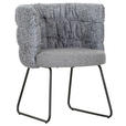 STUHL - Greige/Schwarz, Design, Textil/Metall (62/80/62cm) - Novel