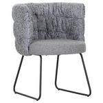 STUHL - Greige/Schwarz, Design, Textil/Metall (62/80/62cm) - Novel