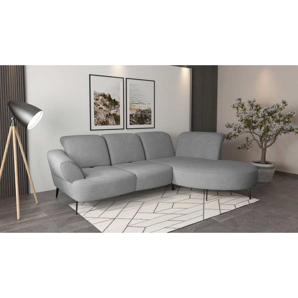 Sit & More ROHOVÁ SEDAČKA, textil, sivá