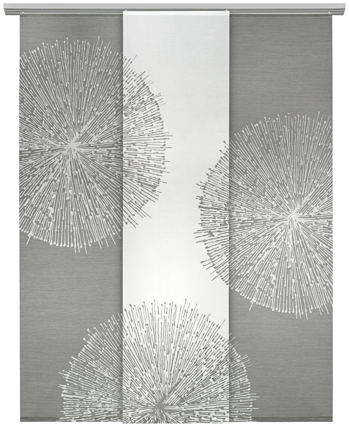 FLÄCHENVORHANG in Grau transparent  - Grau, Design, Textil (60/245cm) - Novel