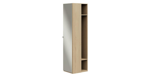 KLEIDERSCHRANK  in Eichefarben  - Edelstahlfarben/Eichefarben, Design, Glas/Holzwerkstoff (51,3/213,6/59,3cm) - Cantus