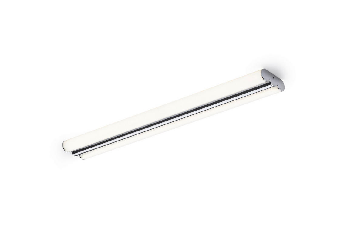 LED-WANDLEUCHTE LOOM 60/9/3 cm  - Chromfarben, KONVENTIONELL, Glas/Metall (60/9/3cm) - Helestra