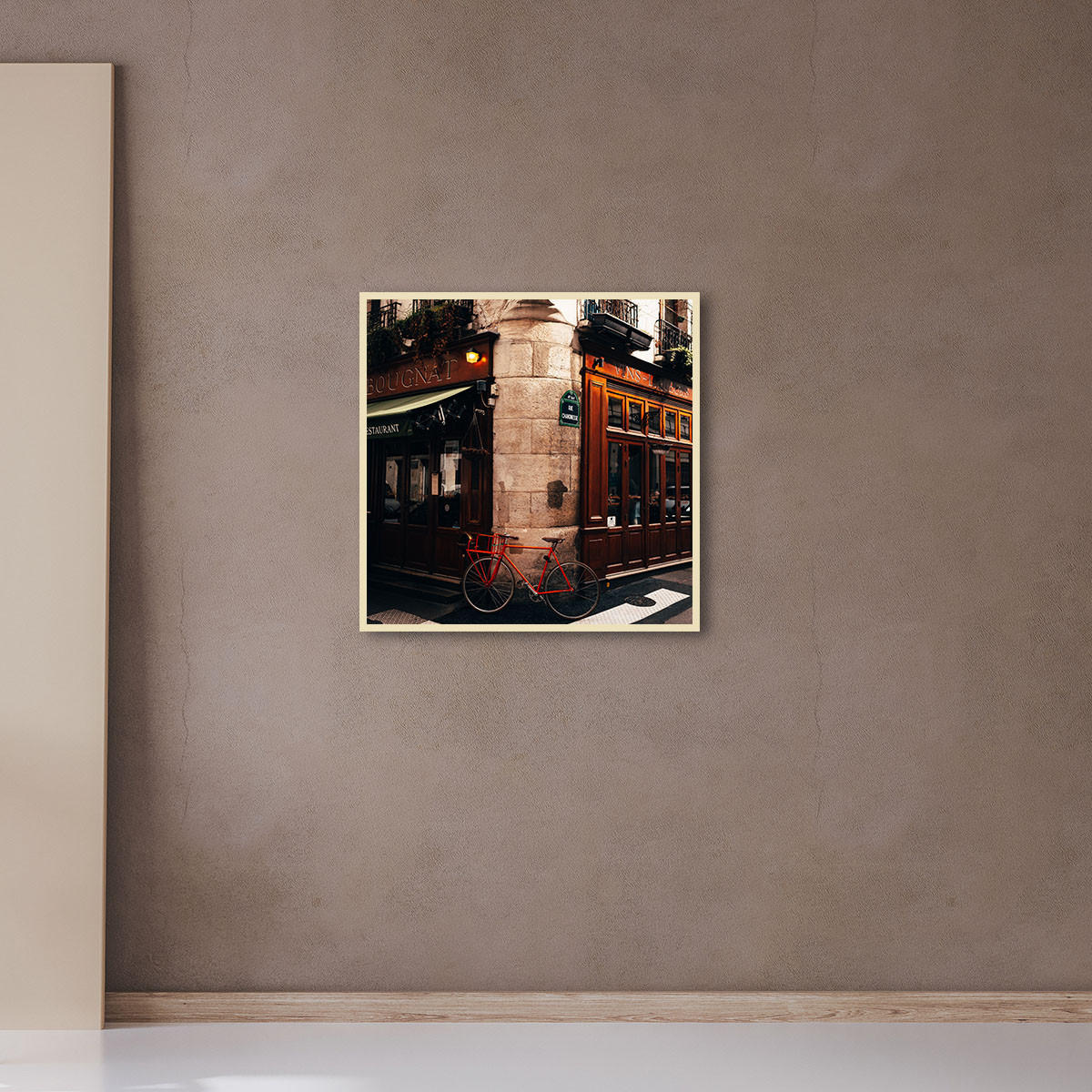 BILD 74/74 cm  - Rotbraun/Naturfarben, Design, Holz/Kunststoff (74/74cm)
