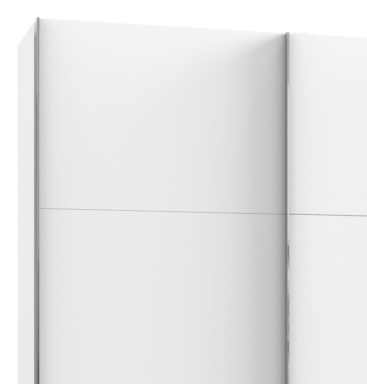 SCHWEBETÜRENSCHRANK  in Weiß  - Chromfarben/Weiß, Basics, Holzwerkstoff/Metall (350/216/65cm) - MID.YOU