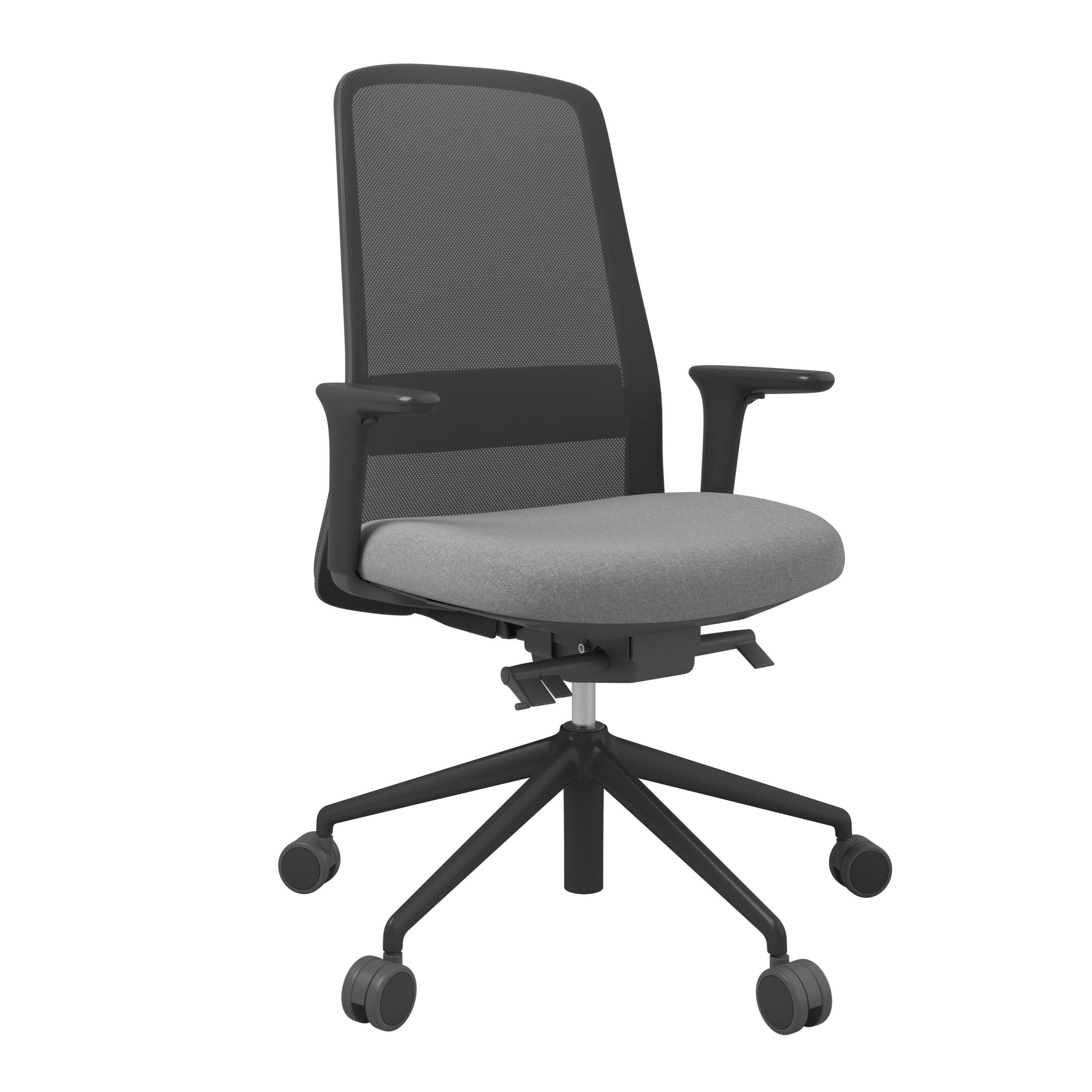 XXXLutz Drehstuhl Grau, 70x103-115x70 cm