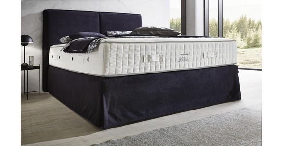 BOXSPRINGBETT 180/200 cm  in Anthrazit  - Anthrazit/Silberfarben, KONVENTIONELL, Textil/Metall (180/200cm) - Ambiente