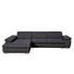 Ecksofa Dunkelgrau Flachgewebe - Chromfarben/Dunkelgrau, Design, Textil/Metall (204/297cm) - Xora Ecksofa Dunkelgrau Flachgewebe - Chromfarben/Dunkelgrau, Design, Textil/Metall (204/297cm) - Xora