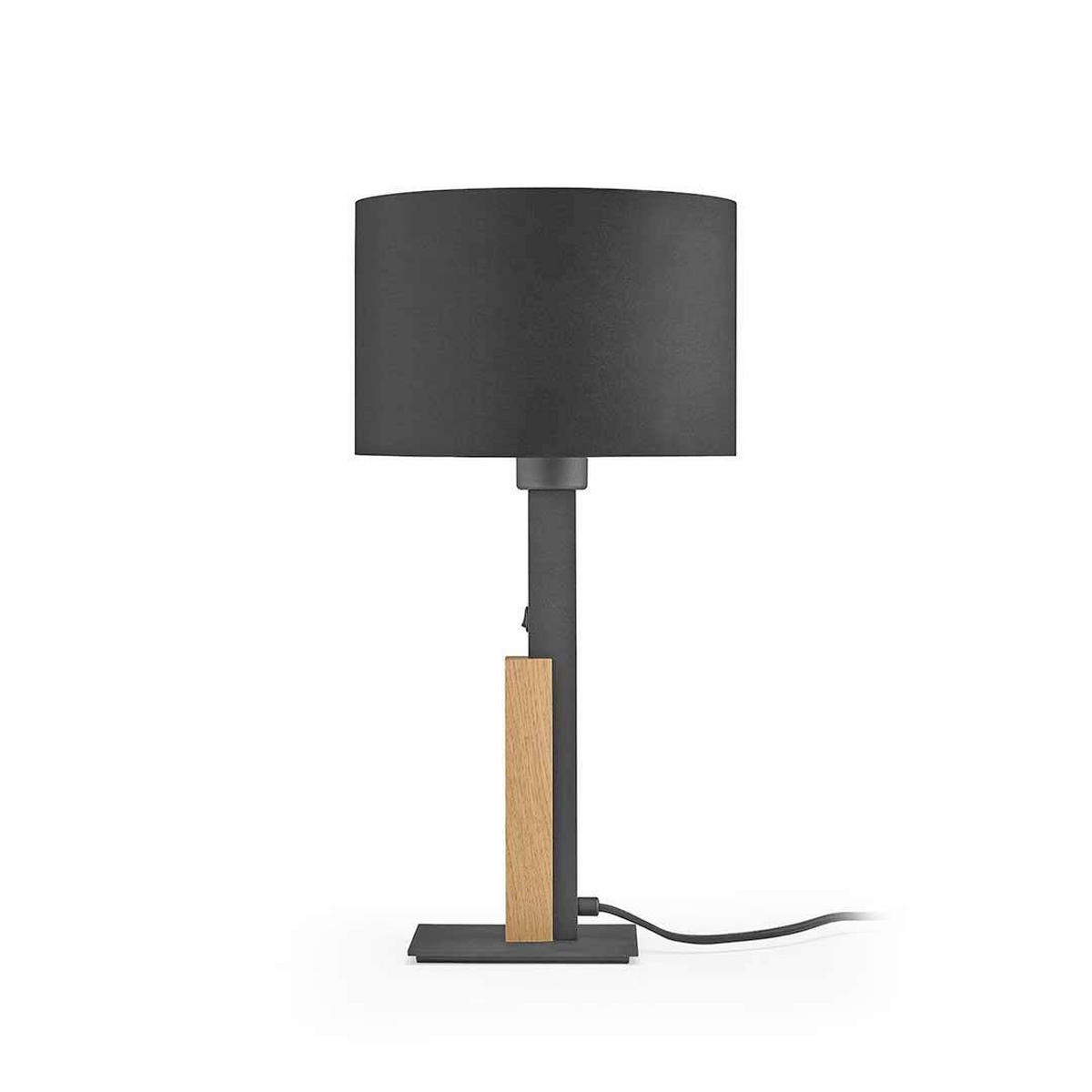 TISCHLEUCHTE 23/45 cm   - Schwarz, MODERN, Textil (23/45cm) - Herzblut