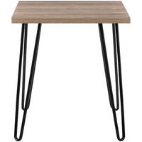 BEISTELLTISCH 49/49/55 cm Eichefarben rechteckig  - Eichefarben/Schwarz, Design, Papier/Holzwerkstoff (49/49/55cm) - MID.YOU