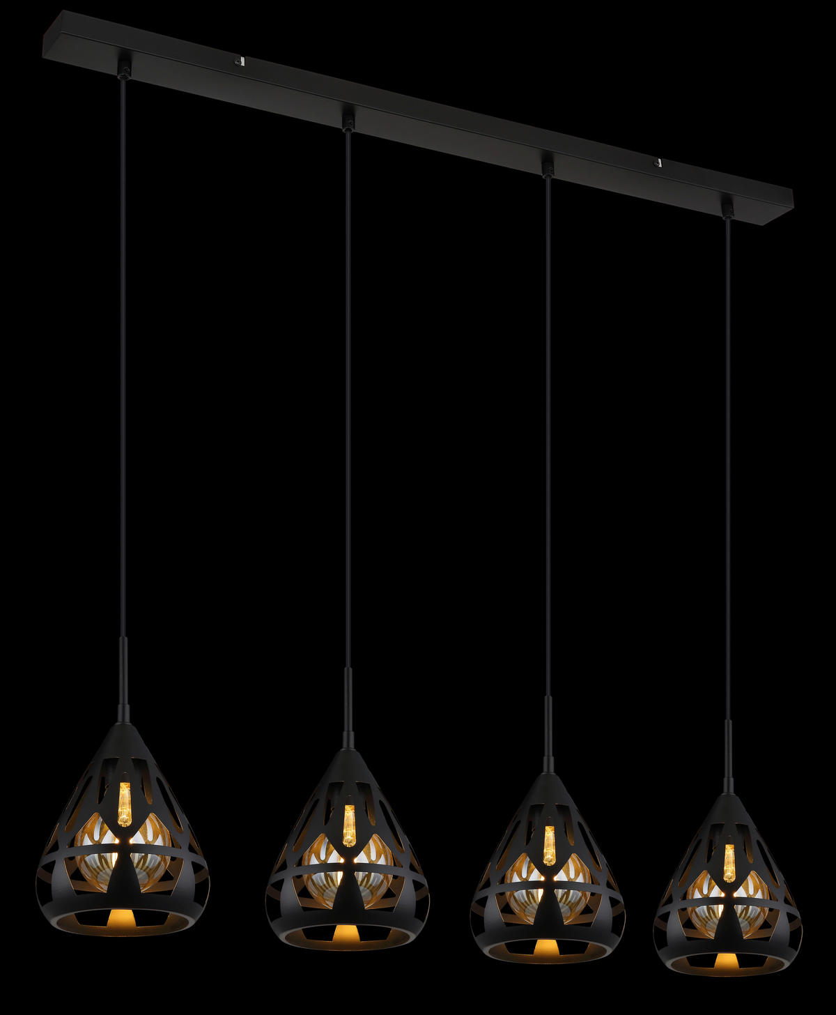 HÄNGLAMPA 92/17/120 cm  - svart, Basics, metall/plast (92/17/120cm) - Globo