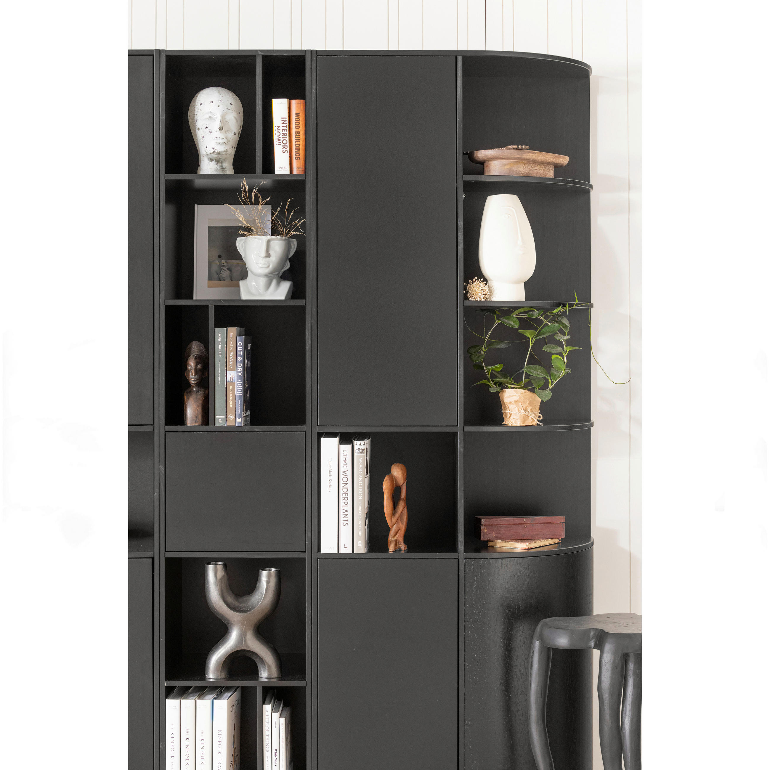 MEHRZWECKSCHRANK 78/210/40 cm  in Schwarz  - Schwarz, Design, Holz (78/210/40cm) - Livetastic