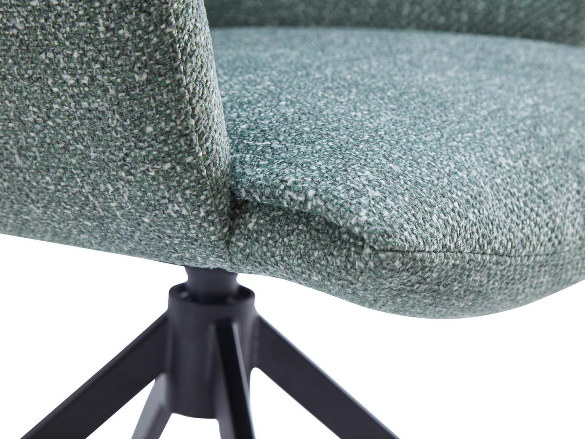 KAROSSZÉK olívazöld  - olívazöld/fekete, Design, textil/fém (64/86/63cm) - Dieter Knoll