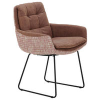 ARMLEHNSTUHL  in Webstoff  - Sandfarben/Schwarz, Design, Textil/Metall (63/90/69cm) - Johann Jakob