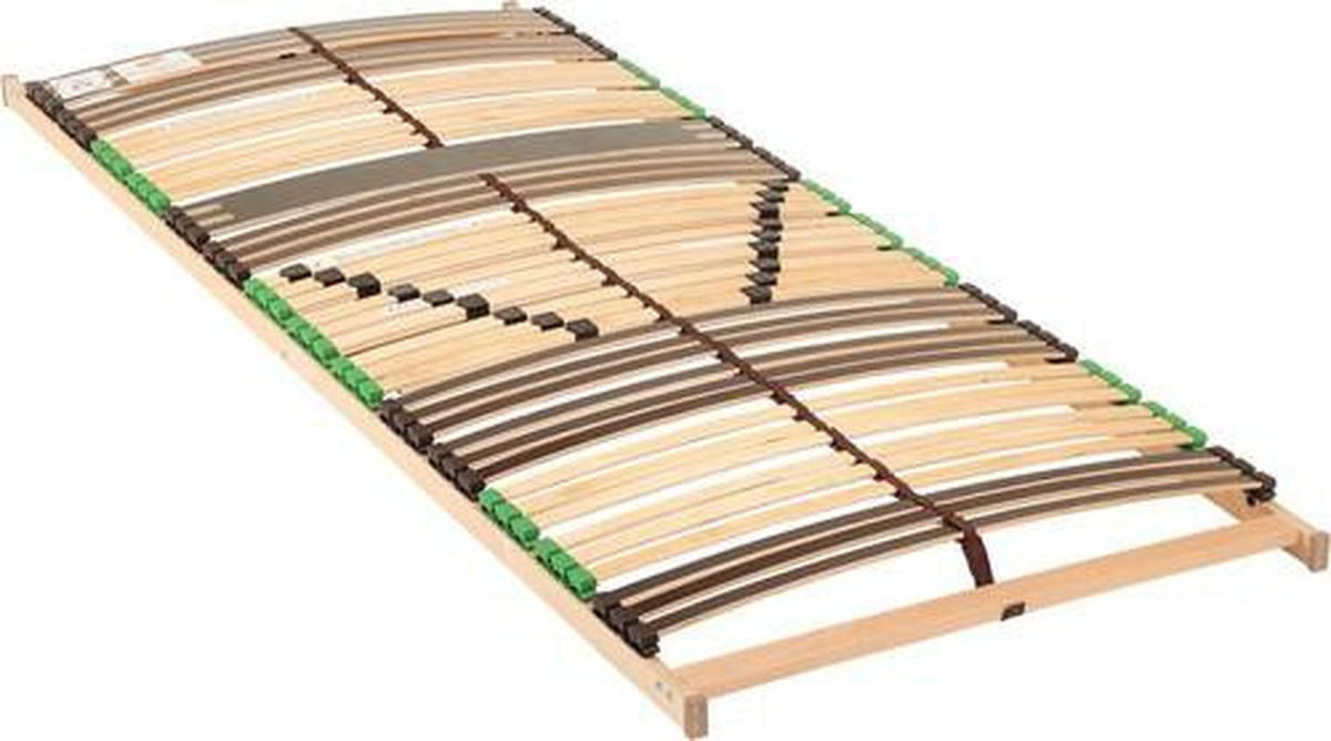 LATTENROST 140/200 cm Mittelzone verstellbar, Birke, Buche  - Naturfarben/Braun, Basics, Holz (140/200cm) - Bio:Vio
